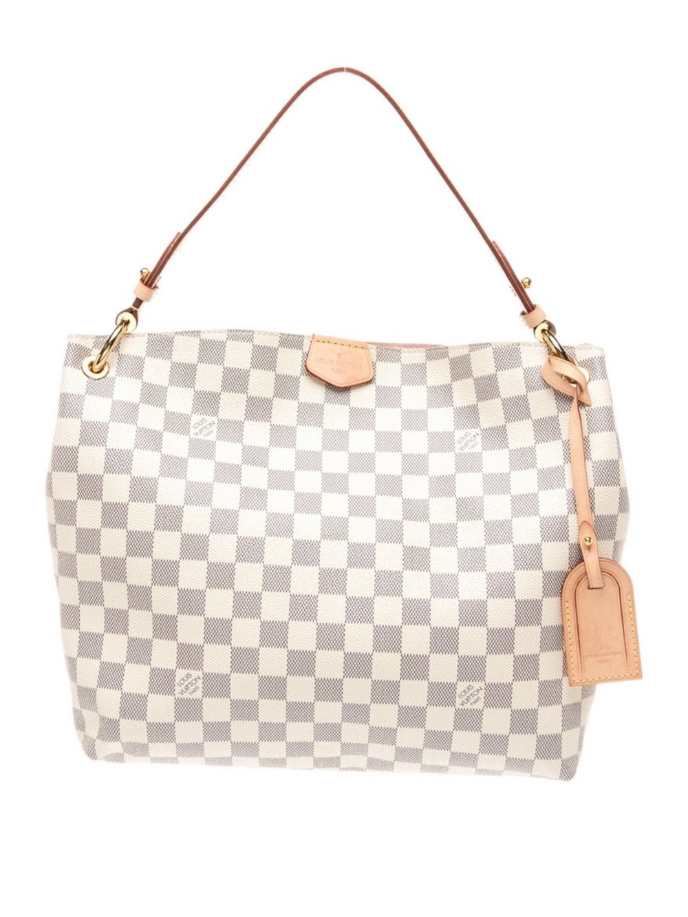 Louis Vuitton Damier Azur Tote with Pink Trim